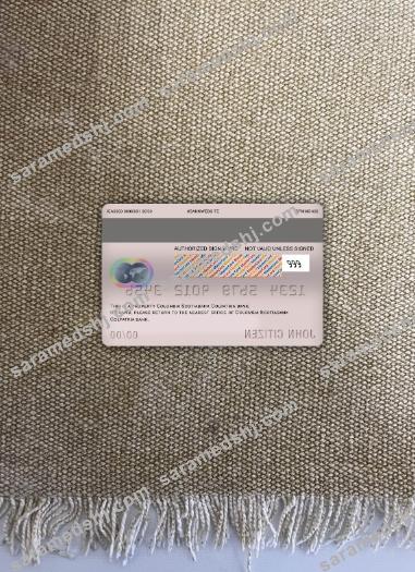 Colombia Scotiabank colpatria bank master debit card photolook back